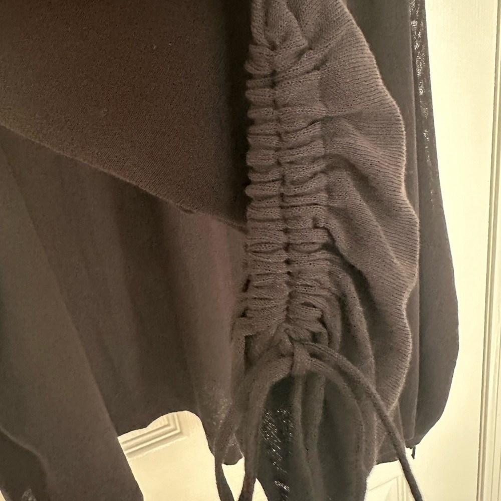 Chico's Black Ruched Sleeve Cardigan CLEARANCE - Picture 7 of 8